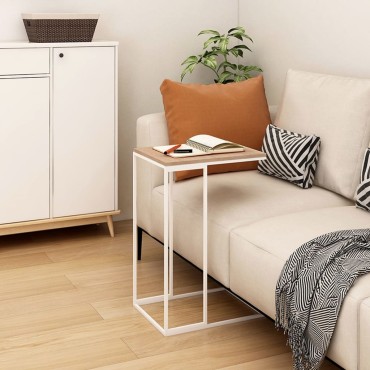 vidaXL Τραπέζι Βοηθητικό Λευκό 40x30x59cm από Επεξεργασμένο Ξύλο 1 τεμ.