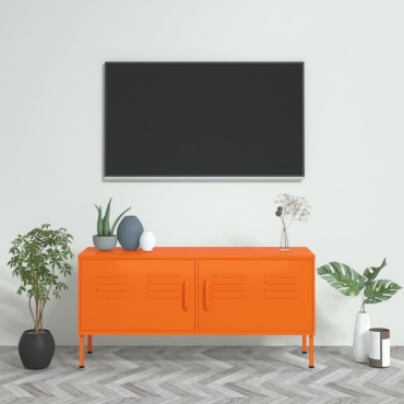 vidaXL Έπιπλο Τηλεόρασης Πορτοκαλί 105x35x50cm από Ατσάλι
