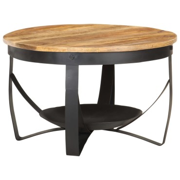 vidaXL Τραπεζάκι Σαλονιού 68x43cm από Ακατέργαστο Ξύλο Μάνγκο 1 τεμ.
