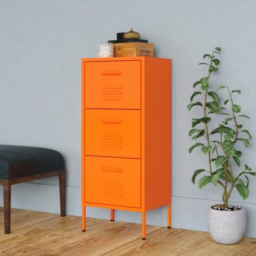 vidaXL Ντουλάπι Αποθήκευσης Πορτοκαλί 42,5x35x101,5cm από Ατσάλι 1 τεμ.