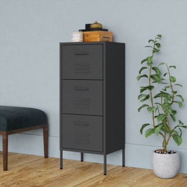vidaXL Ντουλάπι Αποθήκευσης Ανθρακί 42,5x35x101,5cm από Ατσάλι 1 τεμ.