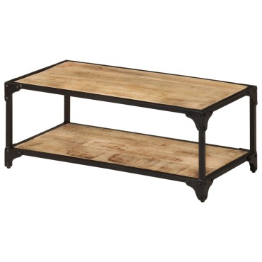 vidaXL Τραπεζάκι Σαλονιού 90x45x35cm Μασίφ Ακατέργαστο Ξύλο Μάνγκο 1 τεμ.