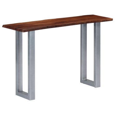 vidaXL Τραπέζι Κονσόλα 115x35x76cm από Μασίφ Ξύλο Ακακίας και Σίδηρο 1 τεμ.