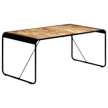 vidaXL Τραπεζαρία 180x90x76cm από Μασίφ Ακατέργαστο Ξύλο Μάνγκο 1 τεμ.