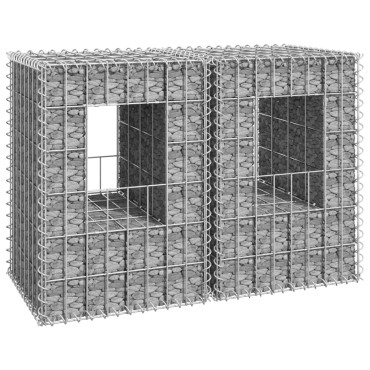 vidaXL Συρματοκιβώτια Στύλοι 2 τεμ. 40x40x60cm Σιδερένιοι