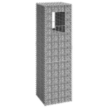 vidaXL Συρματοκιβώτιο Στύλος 40x40x140cm Σιδερένιο