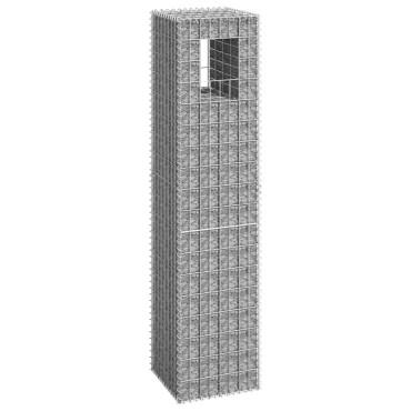 vidaXL Συρματοκιβώτιο Στύλος 40x40x180cm Σιδερένιο