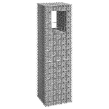 vidaXL  Συρματοκιβώτιο Στύλος 50 x 50 x 180 εκ. Σιδερένιο