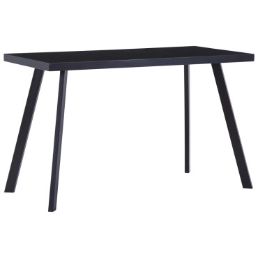vidaXL Τραπεζαρία Μαύρη 120x60x75cm από Ψημένο Γυαλί 1 τεμ.