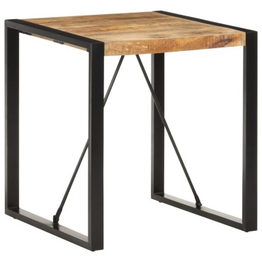 vidaXL Τραπέζι 70x70x75cm από Μασίφ Ακατέργαστο Ξύλο Μάνγκο 1 τεμ.