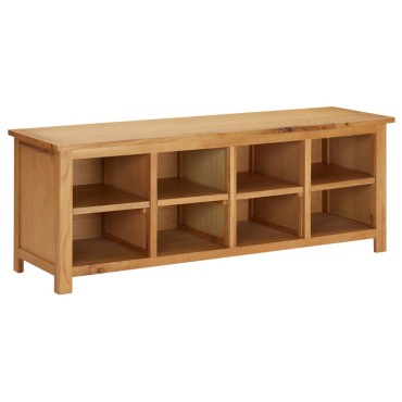vidaXL Παπουτσοθήκη 114x37x45cm από Μασίφ Ξύλο Δρυός