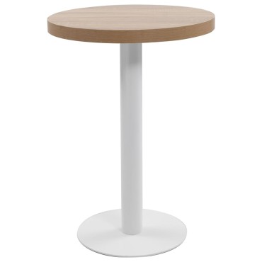 vidaXL Τραπέζι Bistro Ανοιχτό Καφέ από MDF 60x75cm 1 τεμ.