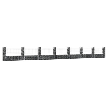 vidaXL Συρματοκιβώτια Στύλοι σε U Σχήμα 8 τεμ. 860x20x100cm Σιδερένια