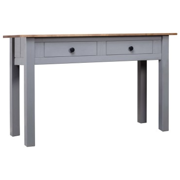 vidaXL Κονσόλα Τραπέζι Γκρι 110x40x72cm Μασίφ ξύλο πεύκου Σειρά Panama 1 τεμ.
