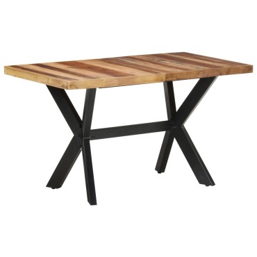 vidaXL Τραπεζαρία 140x70x75cm Μασίφ Ξύλο & Μελί Φινίρισμα 1 τεμ.