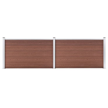 vidaXL Πάνελ Περίφραξης Καφέ 353x106cm από WPC