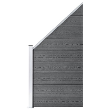 vidaXL Πάνελ Περίφραξης Γκρι 105x(105-180)cm από WPC