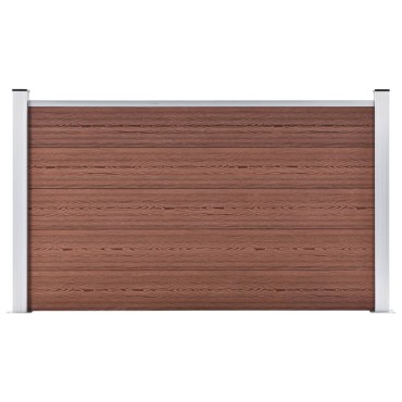 vidaXL Πάνελ Περίφραξης Καφέ 180x105cm από WPC