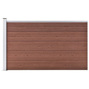 vidaXL Πάνελ Περίφραξης Καφέ 175x105cm από WPC