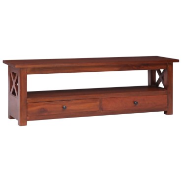 vidaXL Έπιπλο Τηλεόρασης Καφέ 115x30x40cm από Μασίφ Μαόνι