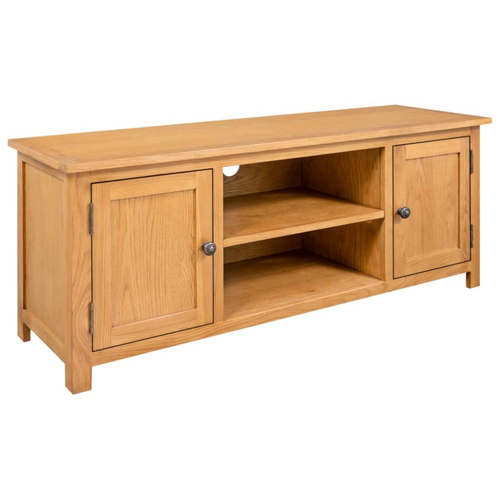 vidaXL Έπιπλο Τηλεόρασης 110x35x44cm από Μασίφ Ξύλο Δρυός