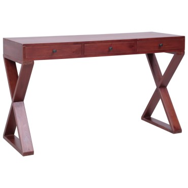 vidaXL Γραφείο Υπολογιστή Καφέ 115x47x77cm από Μασίφ Μαόνι 1 τεμ.