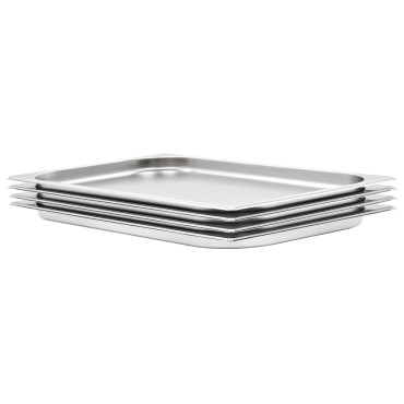 vidaXL Λεκάνες Gastronorm 4 τεμ. GN 1/1 20 χιλ. από Ανοξείδωτο Ατσάλι