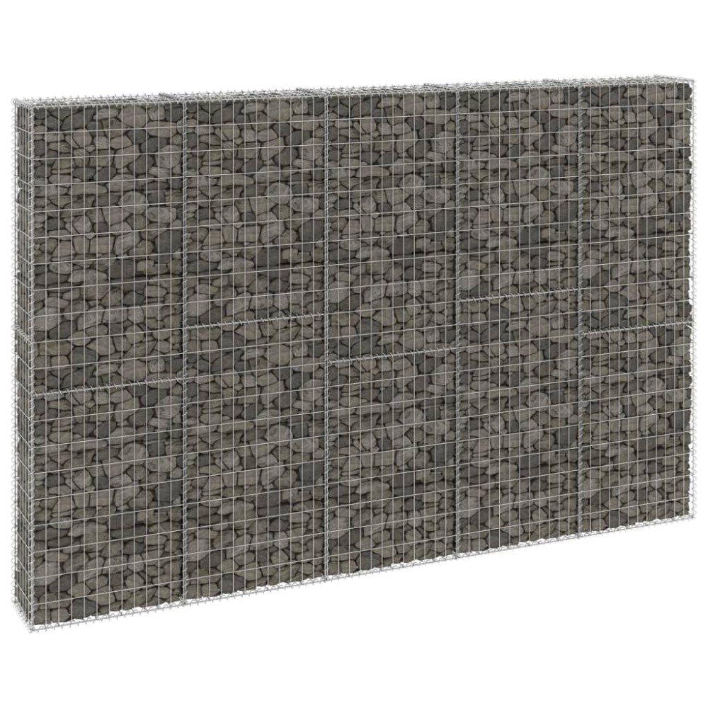 vidaXL Συρματοκιβώτιο Τοίχος 300x30x200cm Γαλβαν.Χάλυβας + Καλύμματα