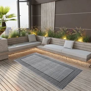 vidaXL Χαλί εξωτερικού χώρου ARAKIL γκρι 120x180 cm PP