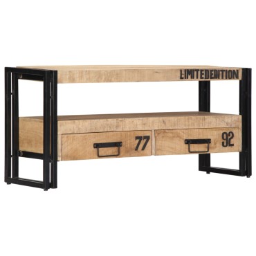 vidaXL Έπιπλο Τηλεόρασης 100x30x45cm από Μασίφ Ξύλο Μάνγκο