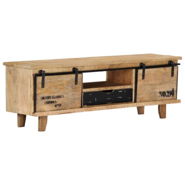 vidaXL Έπιπλο Τηλεόρασης 120x30x40cm από Μασίφ Ξύλο Μάνγκο