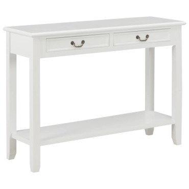 vidaXL Τραπέζι Κονσόλα Λευκό 110x35x80cm Ξύλινο 1 τεμ.