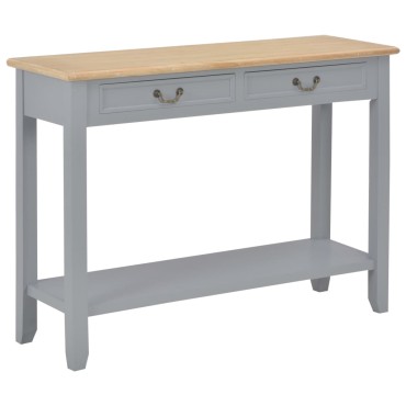 vidaXL Τραπέζι Κονσόλα Γκρι 110x35x80cm Ξύλινο 1 τεμ.