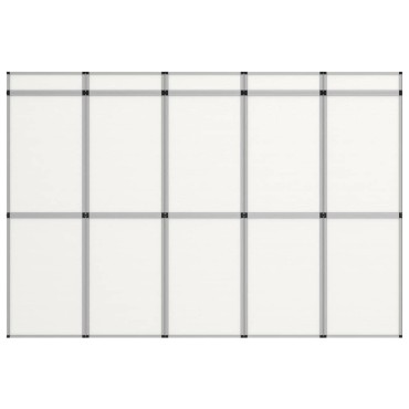 vidaXL Σταντ-Τοίχος Προβολής Πτυσσόμενο Λευκό 302x200 εκ. με 15 Πάνελ