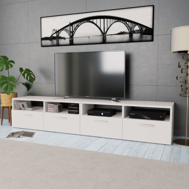 vidaXL Έπιπλα Τηλεόρασης 2 τεμ. Λευκά 95x35x36cm από Επεξ. Ξύλο