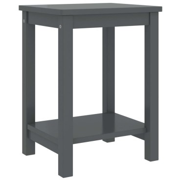 vidaXL Κομοδίνο Σκούρο Γκρι 35x30x47cm από Μασίφ Ξύλο Πεύκου 1 τεμ.