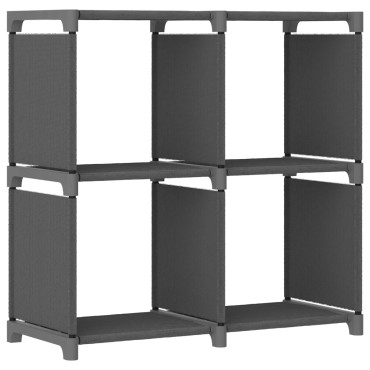 vidaXL Ραφιέρα με 4 Κύβους & Κουτιά Γκρι 69x30x72,5cm Υφασμάτινη 1 τεμ.