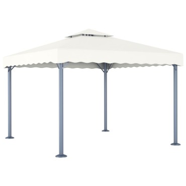 vidaXL Κιόσκι Κρεμ 300 x 300 εκ. Αλουμινίου