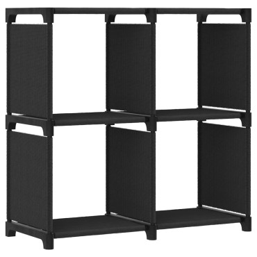 vidaXL Ραφιέρα με 4 Κύβους Μαύρη 69x30x72,5cm Υφασμάτινη 1 τεμ.
