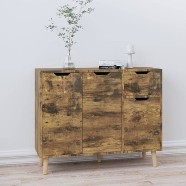 vidaXL Μπουφές Καπνιστή Δρυς 90x30x72cm από Επεξεργασμένο Ξύλο 1 τεμ.