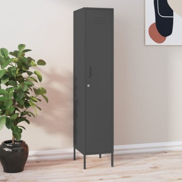 vidaXL Φοριαμός Ανθρακί 35x46x180cm από Ατσάλι 1 τεμ.