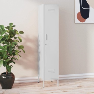 vidaXL Φοριαμός Λευκός 35x46x180cm από Ατσάλι 1 τεμ.