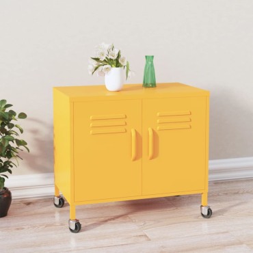 vidaXL Ντουλάπι Αποθήκευσης Μουσταρδί 60x35x56cm από Ατσάλι 1 τεμ.