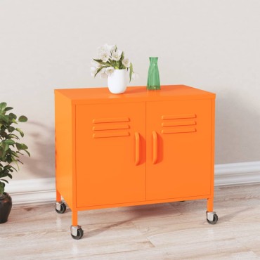 vidaXL Ντουλάπι Αποθήκευσης Πορτοκαλί 60x35x56cm από Ατσάλι 1 τεμ.