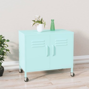 vidaXL Ντουλάπι Αποθήκευσης Χρώμα Μέντα 60x35x56cm από Ατσάλι 1 τεμ.