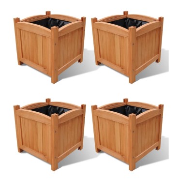 vidaXL Γλάστρες Υπερυψωμένες 4 τεμ. 30 x 30 x 30 εκ.