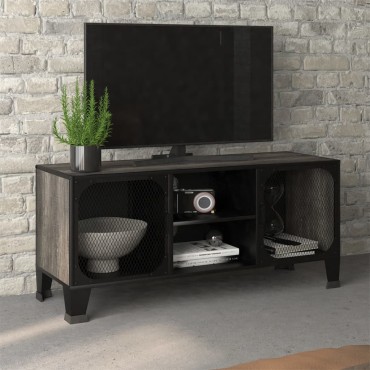 vidaXL Έπιπλο Τηλεόρασης Γκρι 105x36x47cm Μέταλλο / MDF