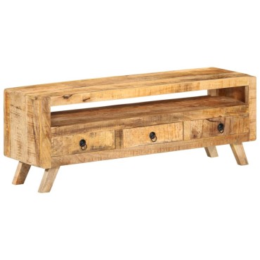 vidaXL Έπιπλο Τηλεόρασης 110x30x40cm από Μασίφ Ξύλο Μάνγκο