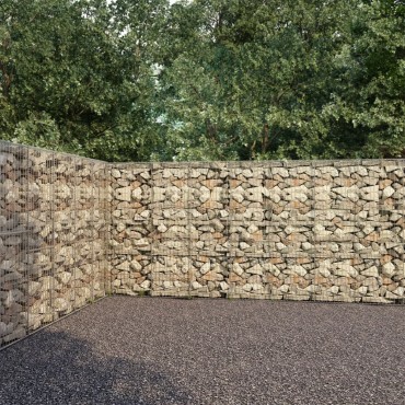 vidaXL Συρματοκιβώτιο Τοίχος 900x50x200cm Γαλβαν.Χάλυβας + Καλύμματα