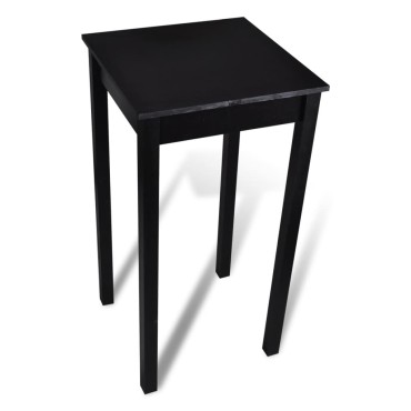 vidaXL Τραπέζι Μπαρ Μαύρο 55x55x107cm από MDF 1 τεμ.